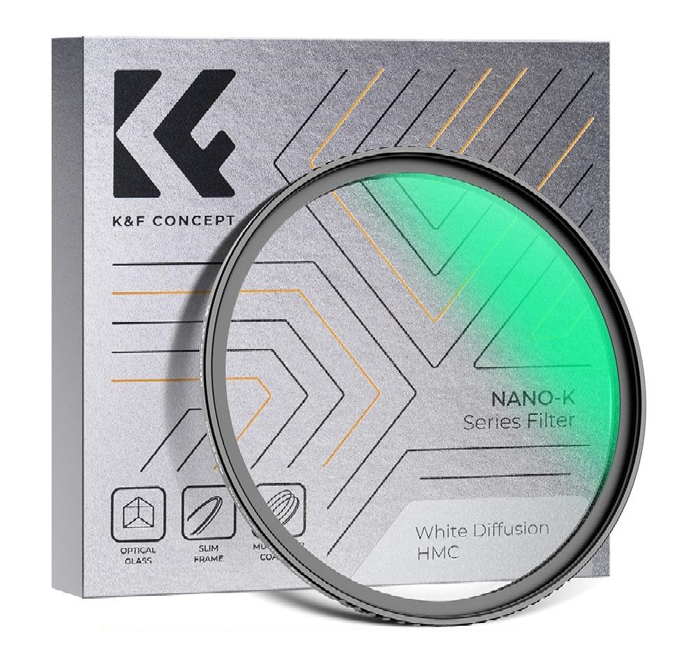 K&F Concept 49mm White Mist Diffusion Filter Dreamy Cinematic Effect KF01.2420 - 1